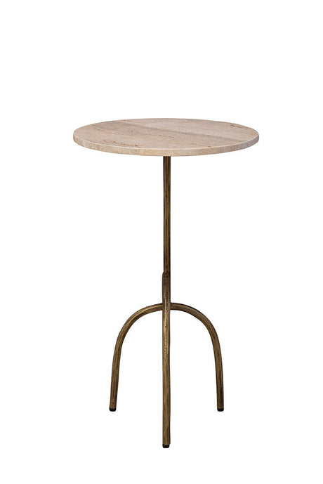 Jasper - Side Table - Beige / Gold