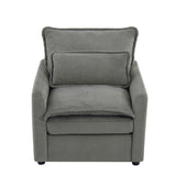 Modern Single Seat Accent Chair With Side Storage Pockets
