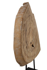 Wood Sculpture - Light Brown / Black