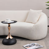 Curved 3 Seater Sofa For Living Room - White