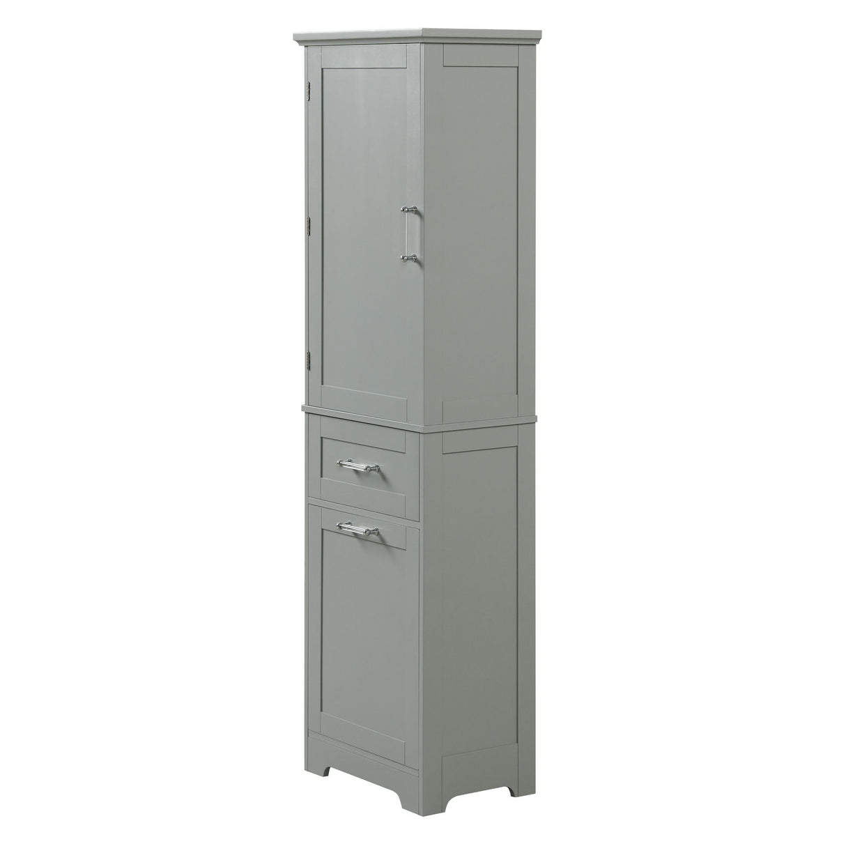 Tall Freestanding Bathroom Storage Cabinet With Adjustable Shelf And 2 Drawers