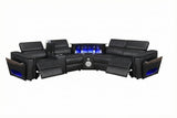 Nova - Sectional With Bluetooth Speaker, LED And Lifting Wine Cabinet