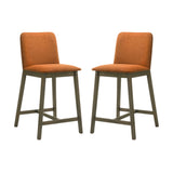 Allin - Upholstered Wood Counter Height Barstool