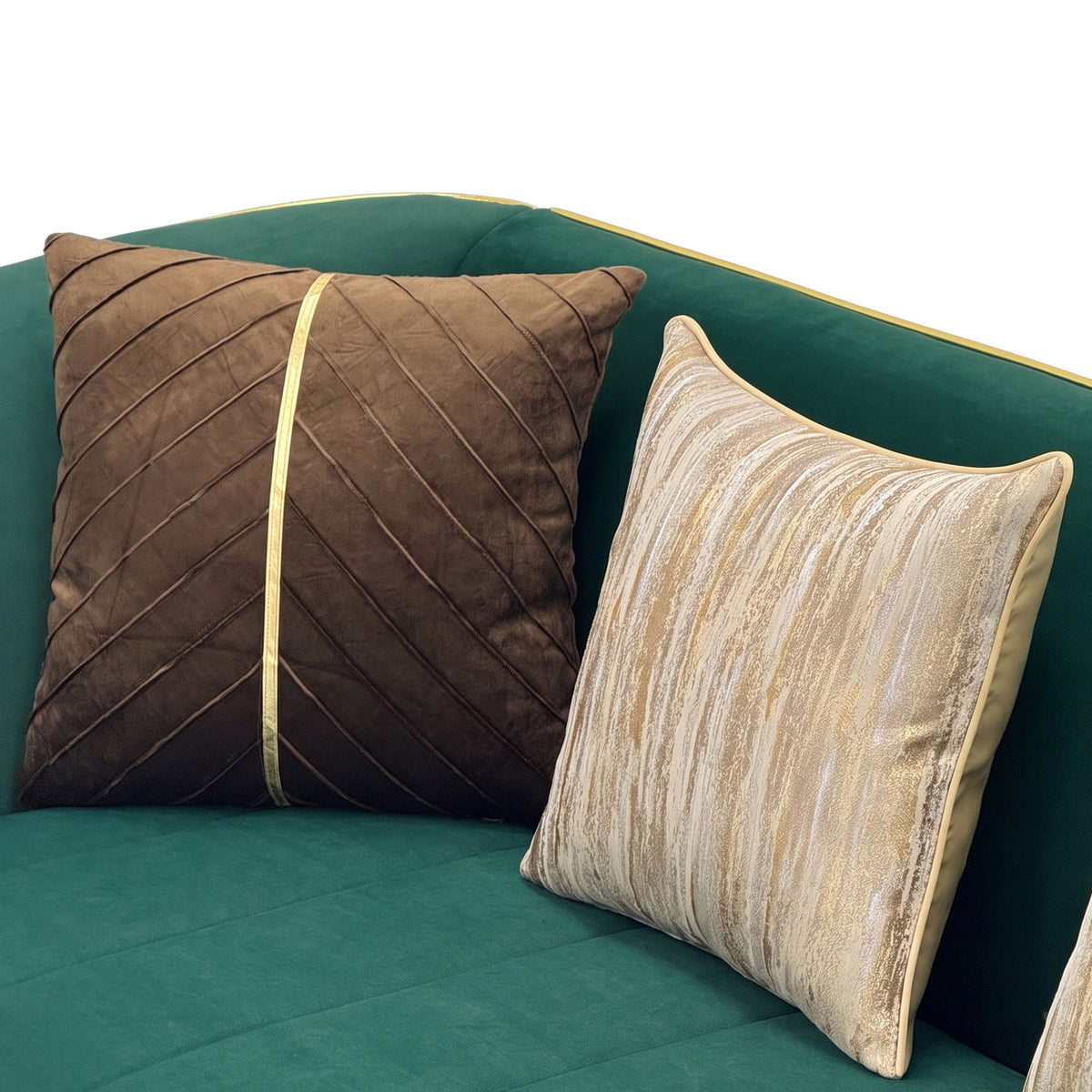 Sofa With Metallic Accents