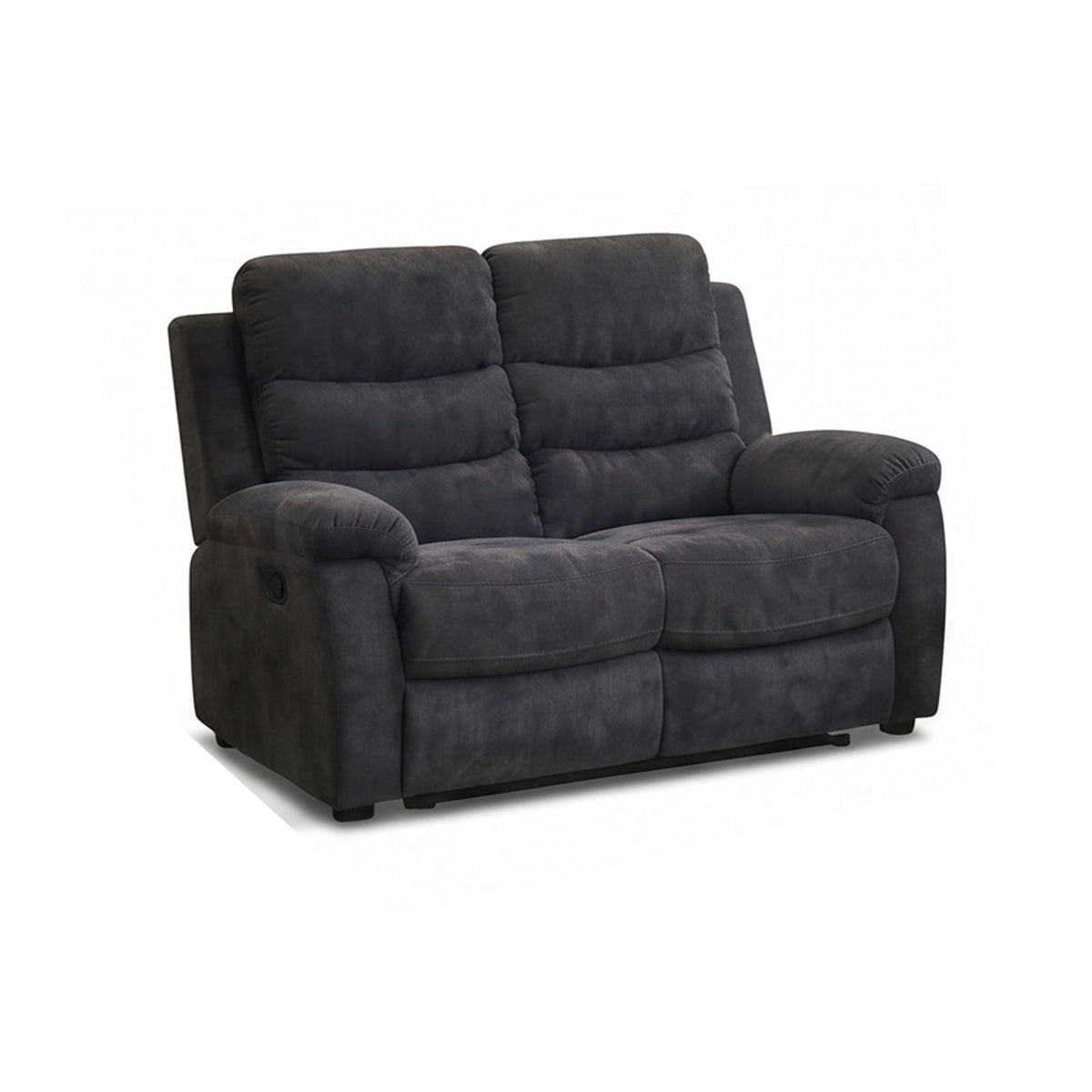 2 Piece Reclining Sofa Set, 3 Seat Sofa & 2 Seat Loveseat, 150° Recline - Dark Gray