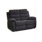 2 Piece Reclining Sofa Set, 3 Seat Sofa & 2 Seat Loveseat, 150° Recline - Dark Gray