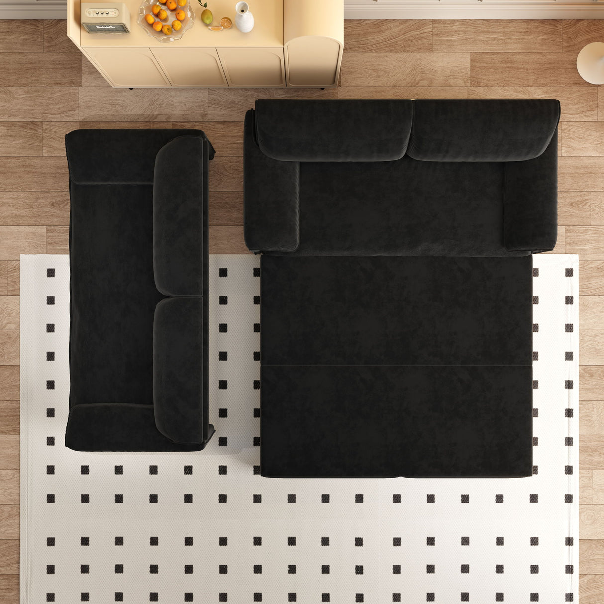 Queen Pull Out Sofa Bed, 3 In 1 Convertible Sleeper Sofa With Side Storage