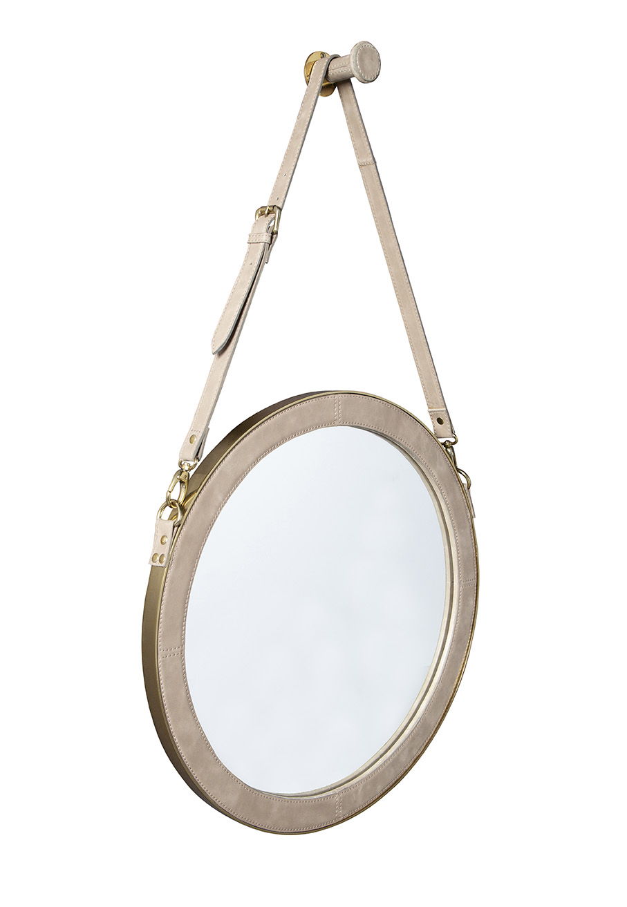 Heather - Hanging Mirror - Beige