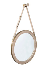 Heather - Hanging Mirror - Beige