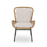 Outdoor Wicker Club Chair With Cushions (Set of 2)