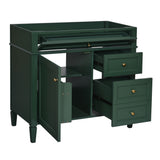 Bathroom Vanity With 2 Drawers And Tip-Out Drawer, Storage Cabinet