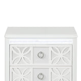 Abigale - 2 Drawer Nightstand With LED - White