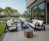 Verona - Seating Sofa - Dark Espresso / Gray / Off White