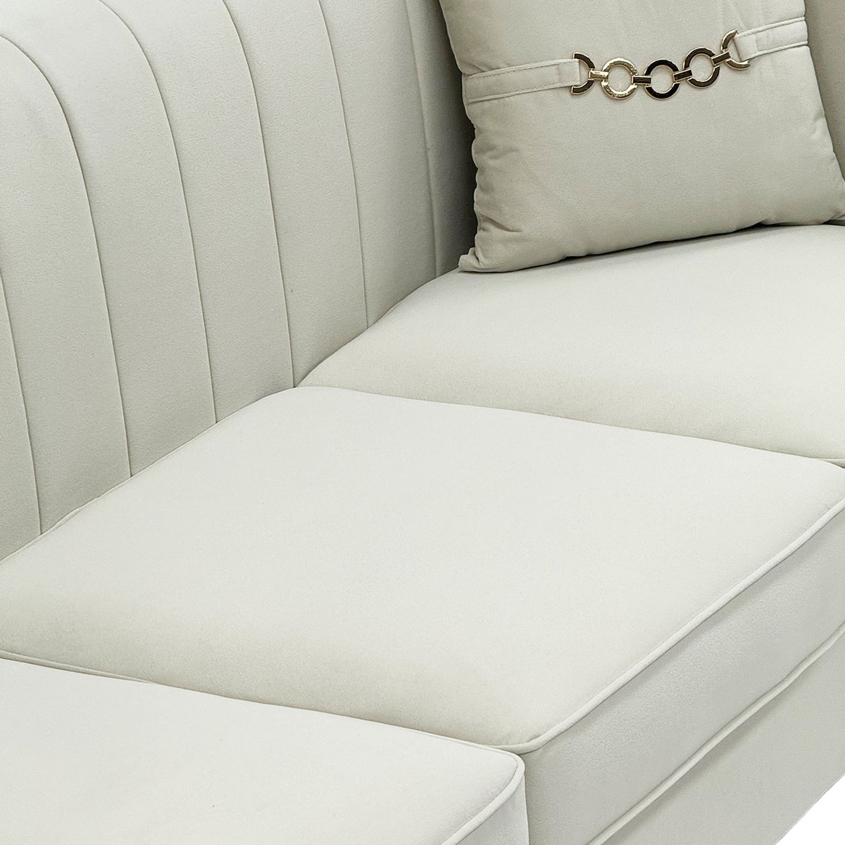 Upholstered 3 Seater Sofas Living Room Furniture (Set of 2)