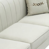 Upholstered 3 Seater Sofas Living Room Furniture (Set of 2)