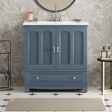 Bathroom Vanity With Sink, Cabinet With Adjustable Shelf And Drawer Divider
