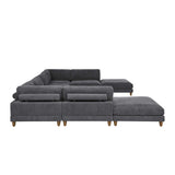 Modern Modular Sectional With Adjustable Back Support