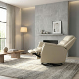 Swivel Recliner With Manual Adjustable Footrest