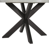 Axel - Round Dining Table - Espresso / Light Gray