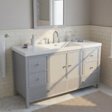 Bathroom Vanity With Separate Sink, Soft Close Doors And 4 Drawers