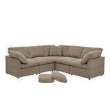 Modular Cloud Sofa With Freely Configurable Corner, L - Shaped Living Room Sofa - Camel