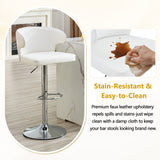 Adjustable Swivel Bar Chair With Ergonomic High Back Design