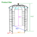 Metal Garden Arch Iron Garden Arbors Gazebo Dia High Birdcage Shape Pergola Pavilion For Wedding Ceremony