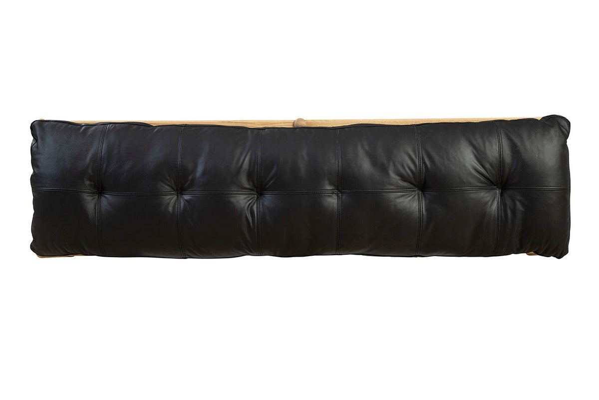 Osborne - Leather Bench - Black / Light Brown