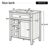 Bathroom Vanity With Sink, Soft Closing Cabinet