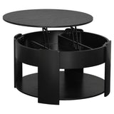 Round Lift Top Coffee Table With Hidden Storage