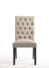 Morland - Vintage Side Chair (Set of 2) - Black / Tan - Chair Sets - Alpine Outlets