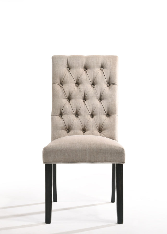 Morland - Vintage Side Chair (Set of 2) - Black / Tan - Chair Sets - Alpine Outlets
