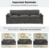 Cozy Upholstered 3 Seater Sofa With Double Cushion