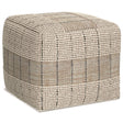 Elmer - Square Woven Pouf - Natural / Gray - Accent Poufs - Alpine Outlets