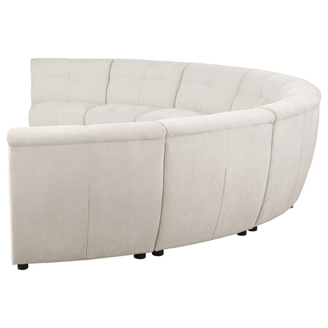 Sycamore - 8 Piece Upholstered Sectional Sofa With Curved Design - Ivory