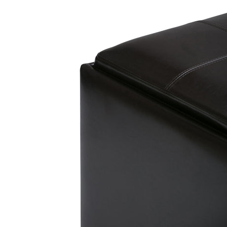 Avalon - Square Coffee Table Storage Ottoman - Tanners Brown - Storage Ottomans - Alpine Outlets