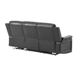 Ian - Power Reclining Sofa With LED & Global Surround System - Charcoal