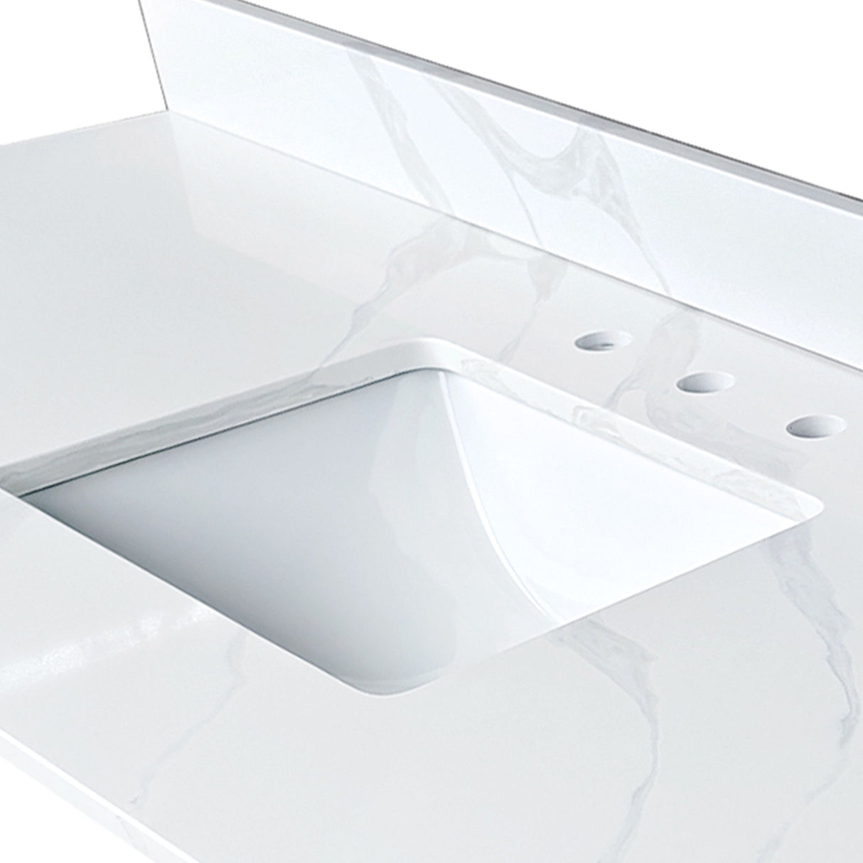 Bathroom Vanity Top With Undermount Sink, 3 Pre Drilled Holes