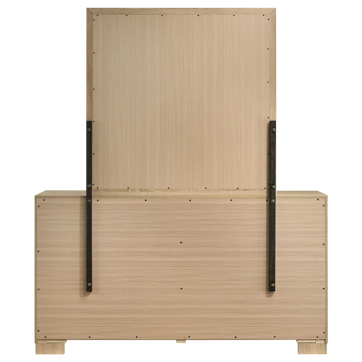 Merritt - 6 Drawer Dresser With Mirror - Light Oak