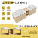 Mounted Bathroom Vanity With Art Sink, 1 Storage Shelf, Soft Close Door