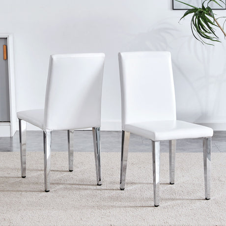 Elegant Upholstered Chairs & Metal Legs