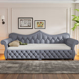 Upholstered Daybed With LED Lighting And Nailhead Trim