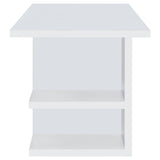 Hannah - 4 Shelf Writing Desk With Open Shelving - White