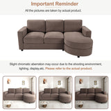 Modern L-Shaped Sectional Sofa With Curved Chaise, USB Ports, And Side Storage Pockets