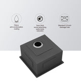 13" Undermount Stainless Steel Kitchen Sink 16 Gauge 9" Deep Single Bowl Basin - Brushed Nickel