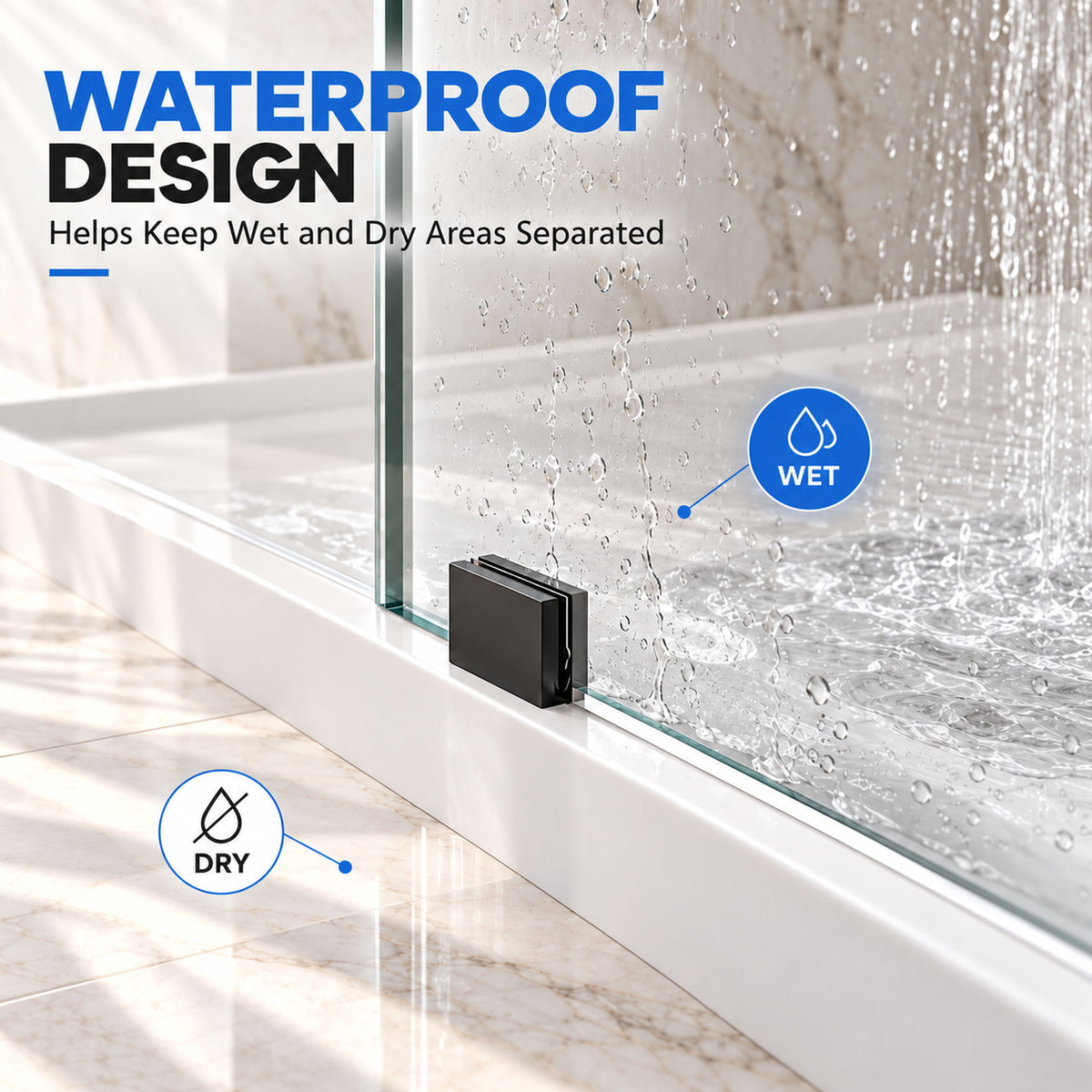 Frameless Walk-In Shower Glass Panel