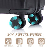 Luggage Set With Cosmetic Case, Combination Lock, Front Opening Design
