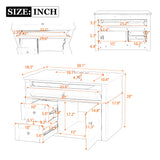 Wall Mounted Bathroom Vanity With 2 Drawers, 1 Tip Out Drawer, 3 Holes Sink