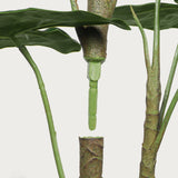 30'' Artificial Tropical Alocasia Leaf Plant With White Pot 2pc/set