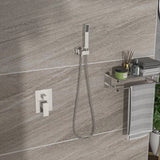 Dual Shower Head System With 12" Square Rain Shower And Rough In Valve